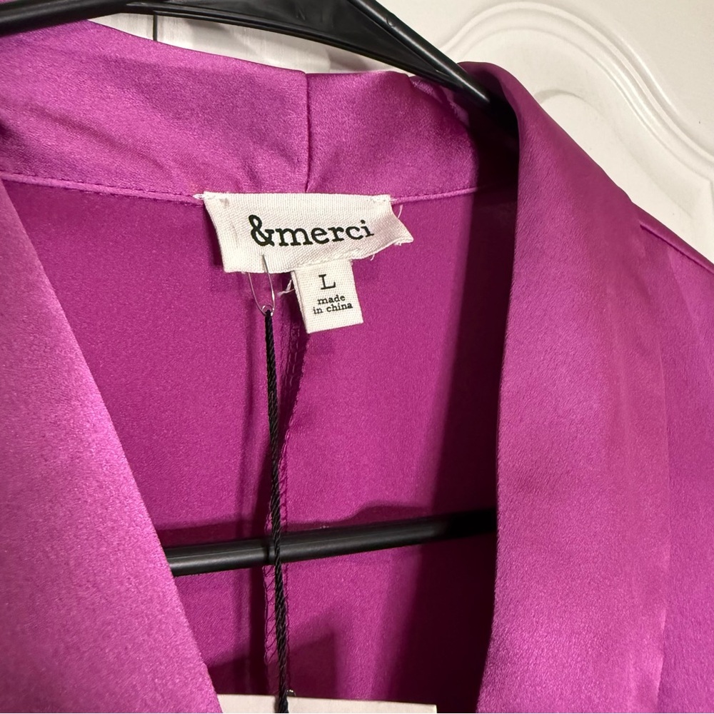 Vibrant Purple Satin Romper (A2) - Picture 2 of 6